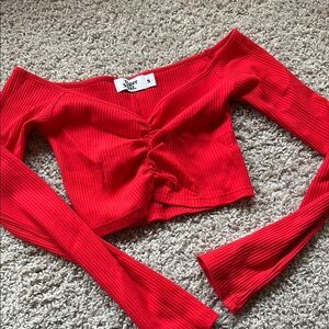 Tiger Mist Sweetheart Neck Crop Top